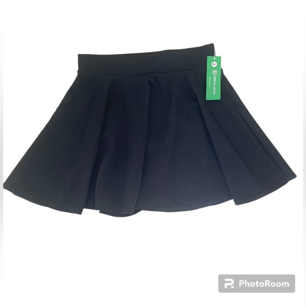 Stretchy Flared Casual Mini Skater Skirt
